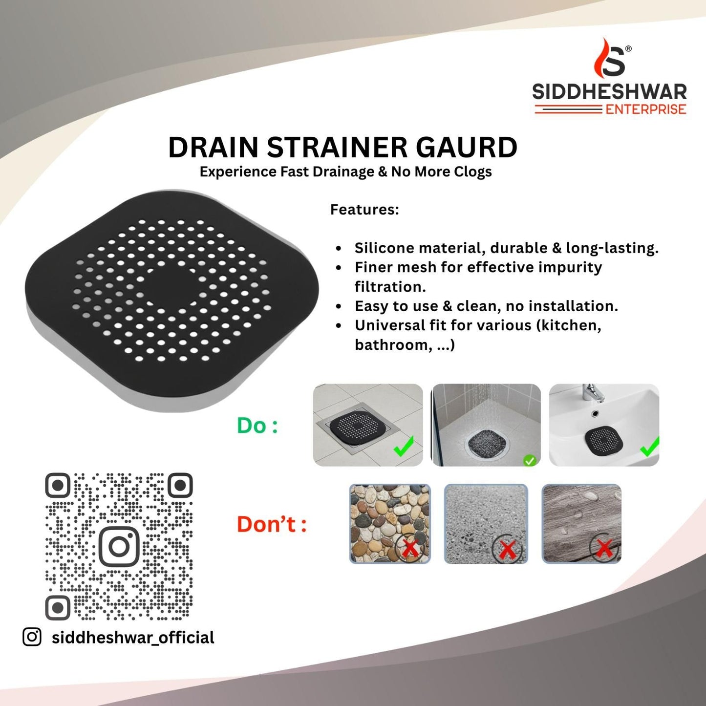 Drain Guard Suction With Cup (Pack of 2)