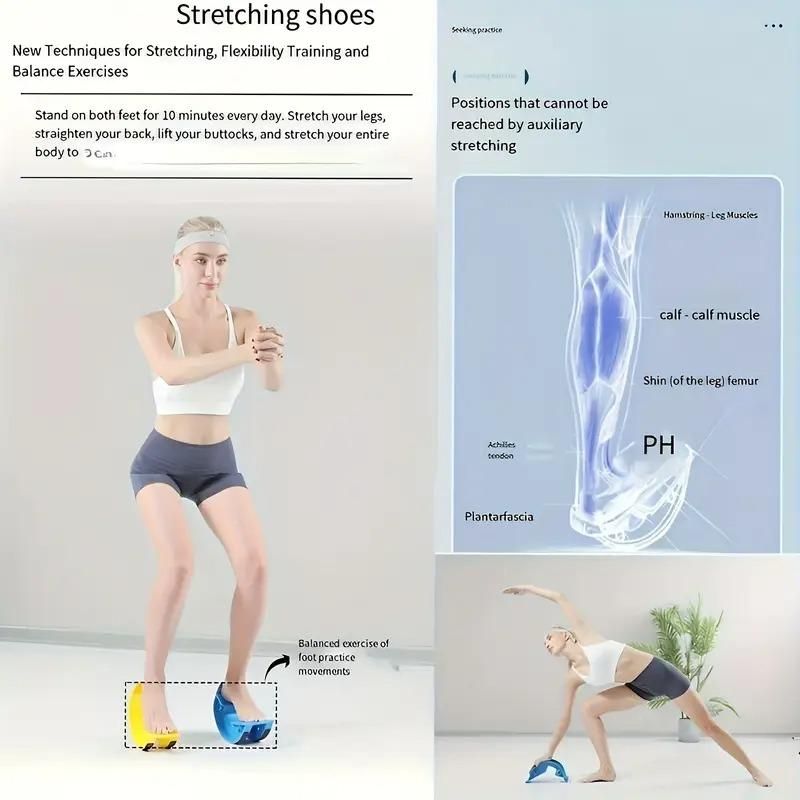 Foot Rocker Workout Calf Stretcher  for Flexibility Balance ( Pair of 1 Left & Right Foot )